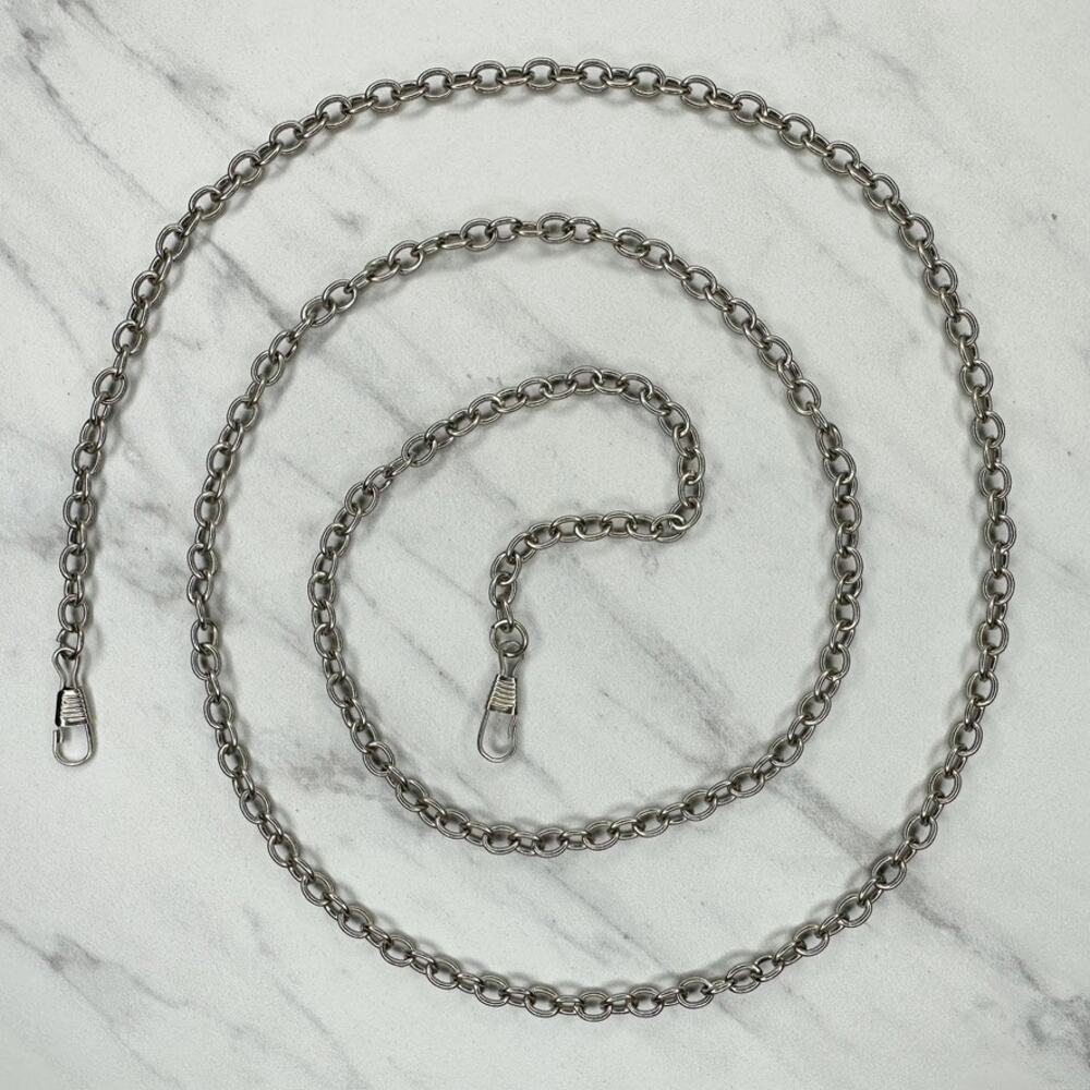 Silver Chain Link Purse Strap Replacement 46" Handbag Shoulder ✨
